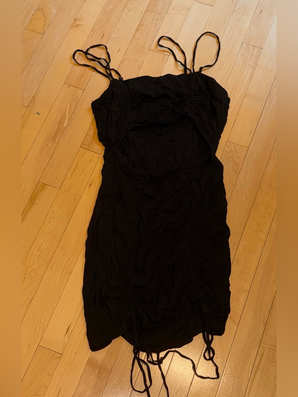 Wild Fable Black Cutout Ruched Mini Dress Size XL